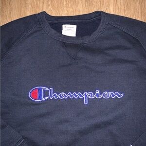 Champion Dark Blue Crewneck Sweatshirt